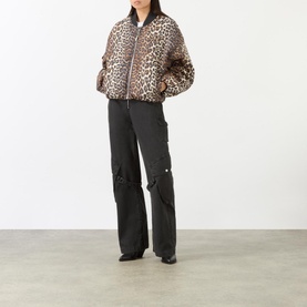 Leopard Print Bomber Jacket