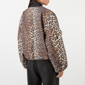 Leopard Print Bomber Jacket