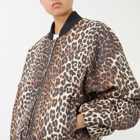 Leopard Print Bomber Jacket