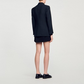 Pinstripe Double-Breasted Blazer