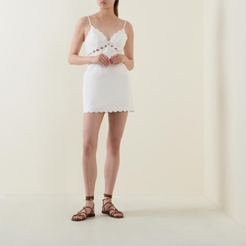 Sydow Scalloped Mini Dress