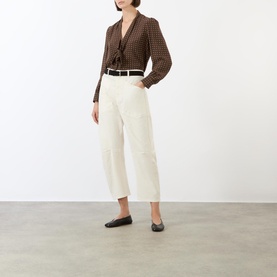 Carina Silk Polka Dot Blouse