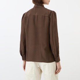 Carina Silk Polka Dot Blouse
