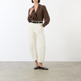 Carina Silk Polka Dot Blouse