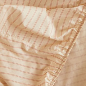 180 Thread Count Romantic Stripe Fitted Sheet