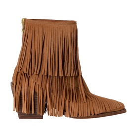 Cara Suede Fringe Ankle Boots