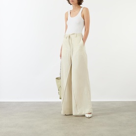 Zip Wide-Leg Trousers
