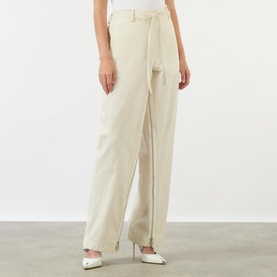 Zip Wide-Leg Trousers