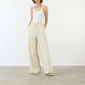 Zip Wide-Leg Trousers