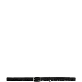La Cecilia Croc-Embossed Leather Belt