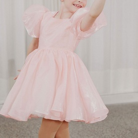 Halina Puff-Sleeve Mini Dress