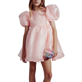 Halina Puff-Sleeve Mini Dress