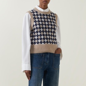 Argyle Knitted Vest