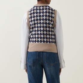 Argyle Knitted Vest