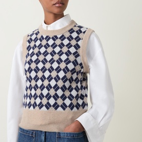 Argyle Knitted Vest