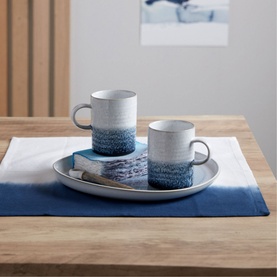 Kiln Blue Ridged Mug