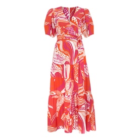Tilda Puff-Sleeve Printed Dress