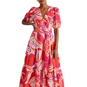 Tilda Puff-Sleeve Printed Dress