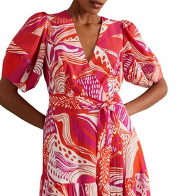 Tilda Puff-Sleeve Printed Dress