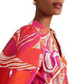 Tilda Puff-Sleeve Printed Dress