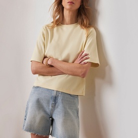 Solid Cropped T-Shirt