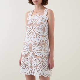 Guipure Lace Shift Dress