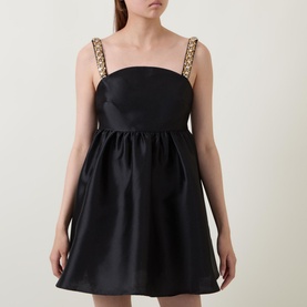 Embellished Taffeta Dress