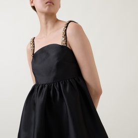 Embellished Taffeta Dress