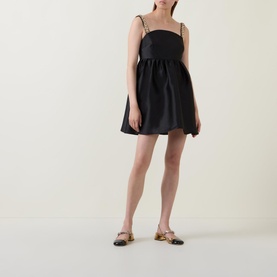 Embellished Taffeta Dress