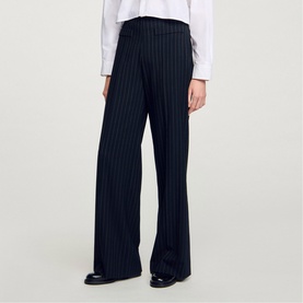 Pinstripe Wide Leg Trousers