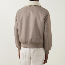 Sherpa-Lined Aviator Jacket
