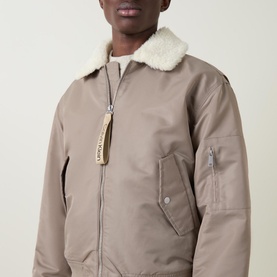 Sherpa-Lined Aviator Jacket