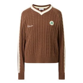 Cable-Knit Logo Sweater
