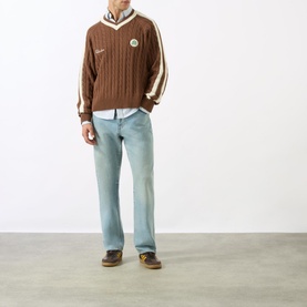 Cable-Knit Logo Sweater