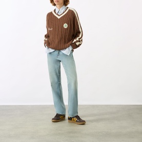 Cable-Knit Logo Sweater
