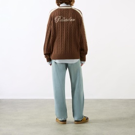 Cable-Knit Logo Sweater