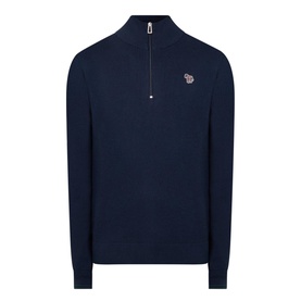 Half-Zip Zebra Sweater