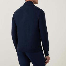 Half-Zip Zebra Sweater