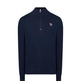 Half-Zip Zebra Sweater