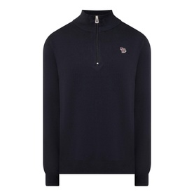 Half-Zip Zebra Sweater