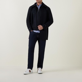 Half-Zip Zebra Sweater