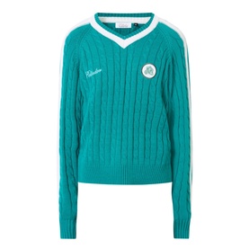 Cable-Knit Logo Sweater