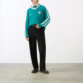 Cable-Knit Logo Sweater