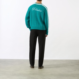 Cable-Knit Logo Sweater