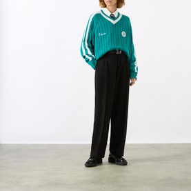 Cable-Knit Logo Sweater
