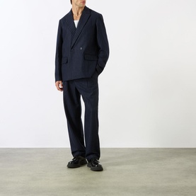 Gekko Pinstripe Double-Breasted Blazer