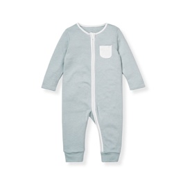 Clever Zip Striped Logo Sleepsuit