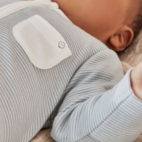 Clever Zip Striped Logo Sleepsuit