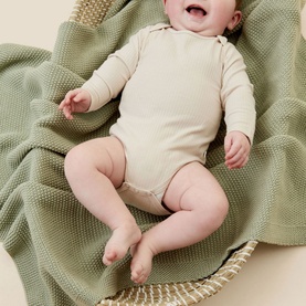 Ribbed Logo Bodysuit