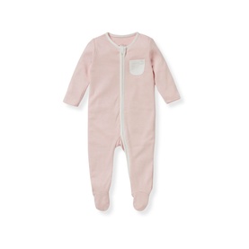 Clever Zip Striped Logo Sleepsuit
